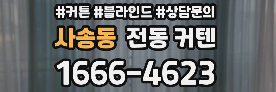 사송동 전동 커텐