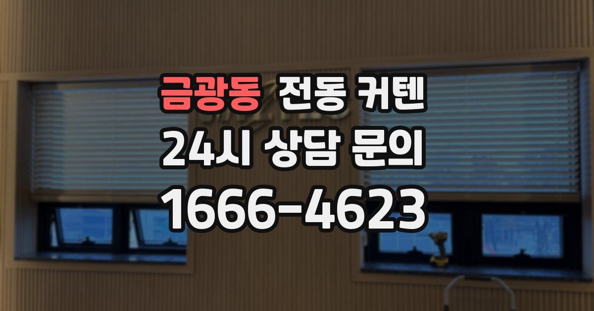 금광동 전동 커텐