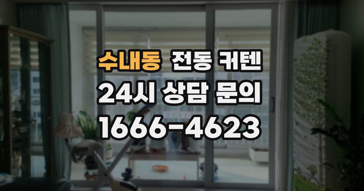 수내동 전동 커텐