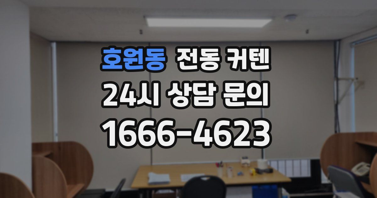 호원동 전동 커텐