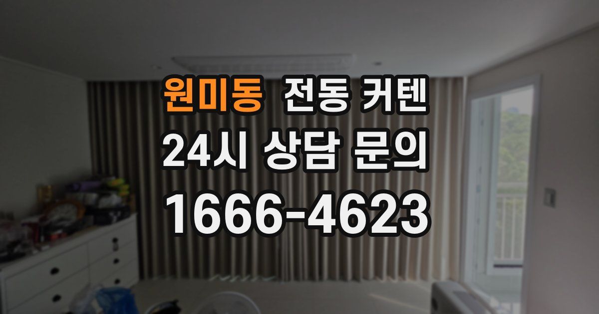 원미동 전동 커텐