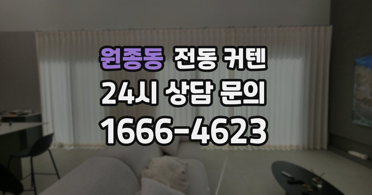 원종동 전동 커텐