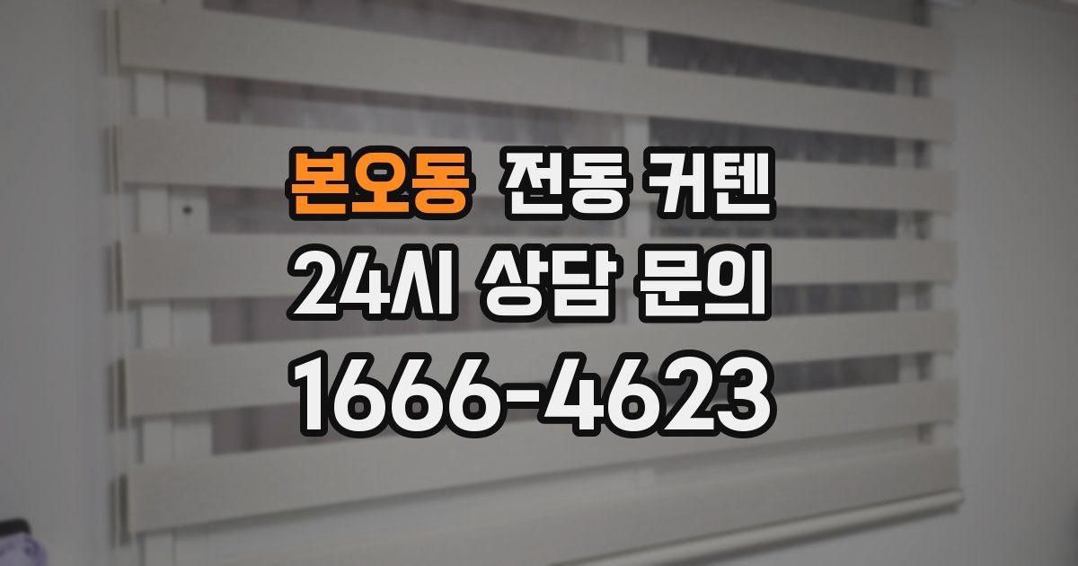 본오동 전동 커텐