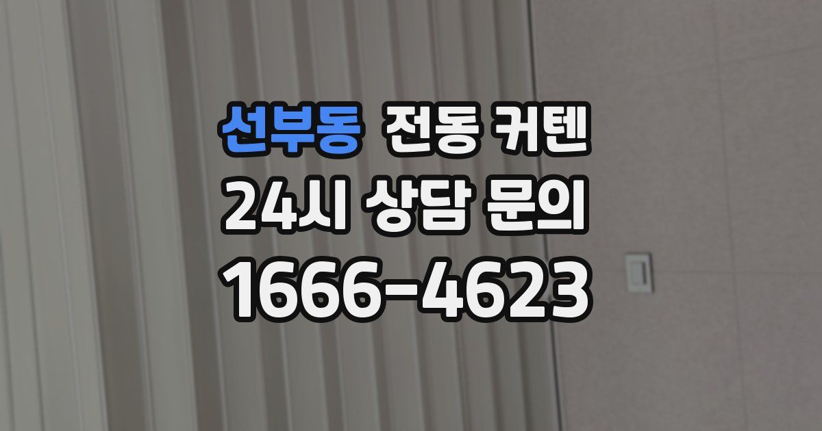 선부동 전동 커텐