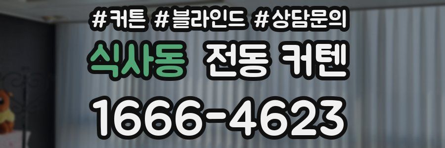 식사동 전동 커텐