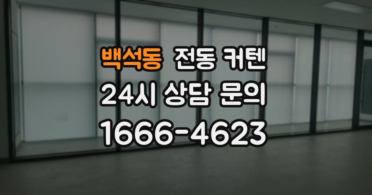 백석동 전동 커텐