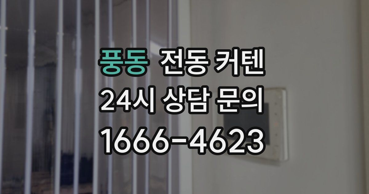 풍동 전동 커텐