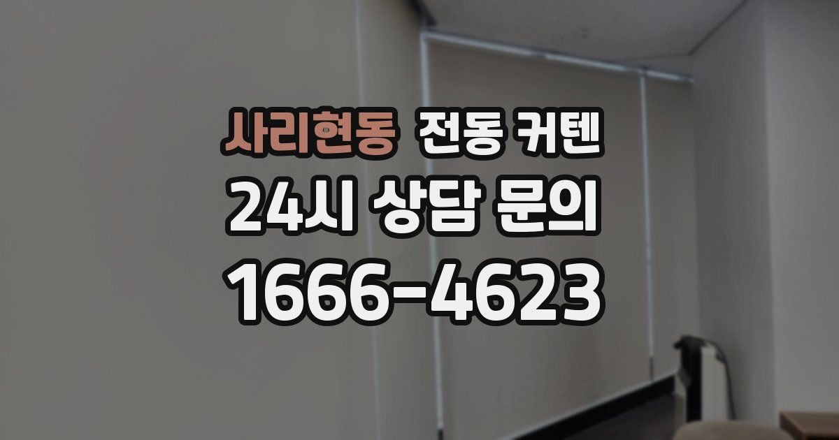 사리현동 전동 커텐