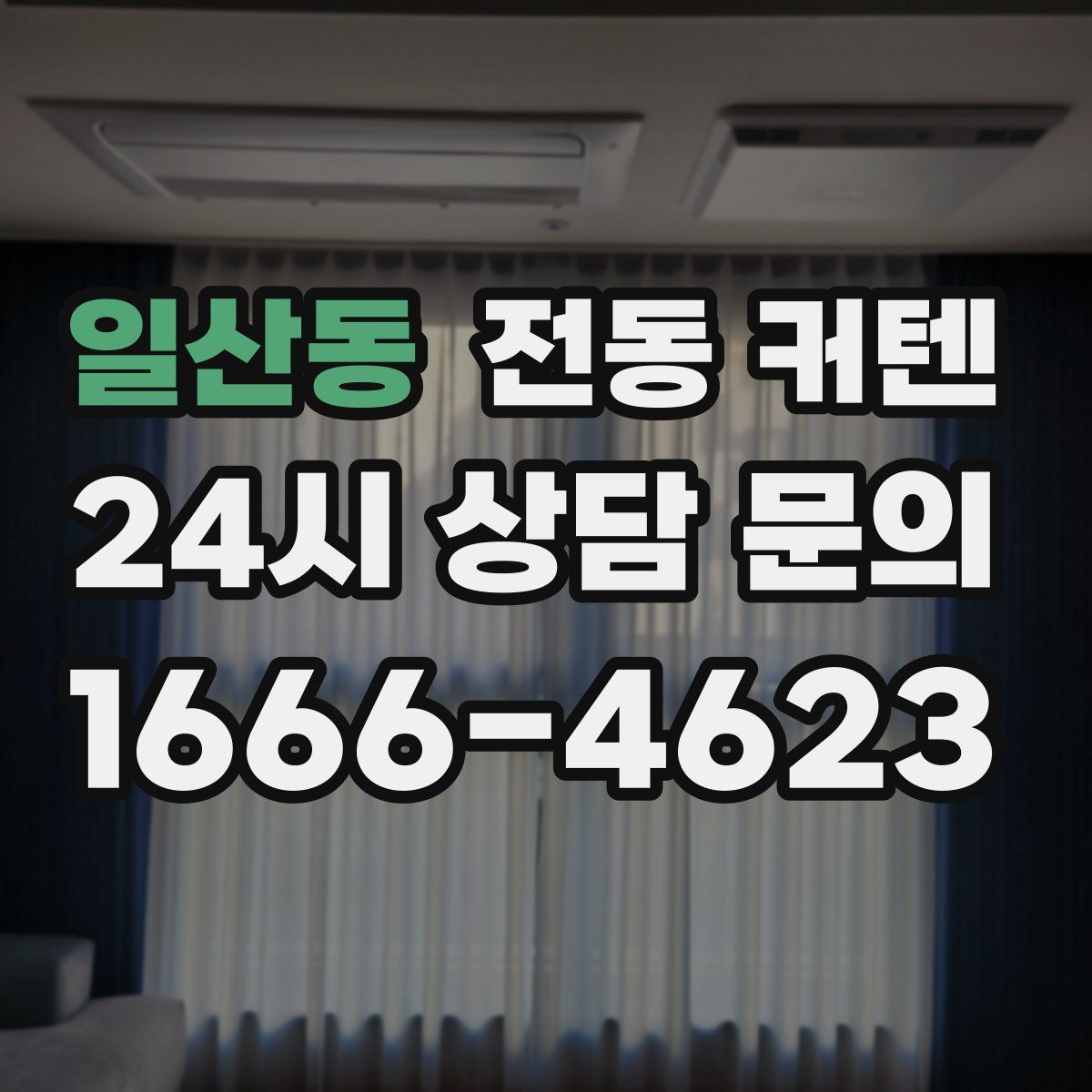 일산동 전동 커텐