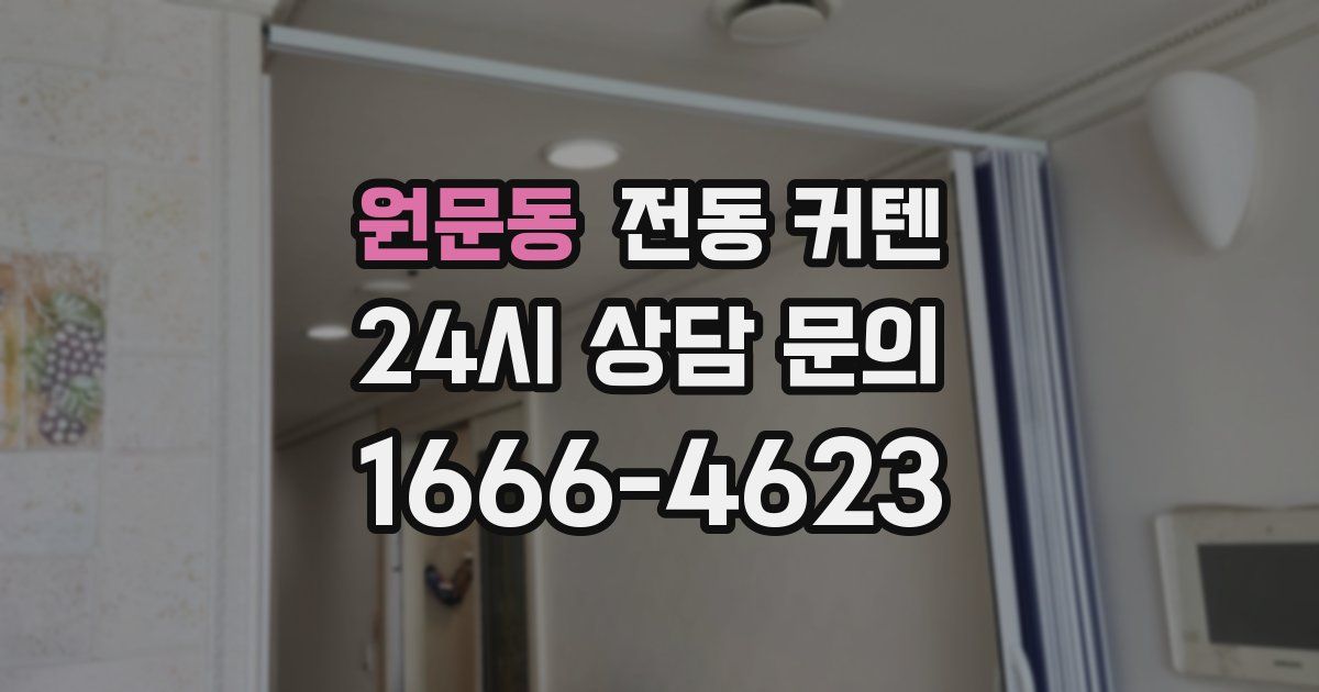 원문동 전동 커텐