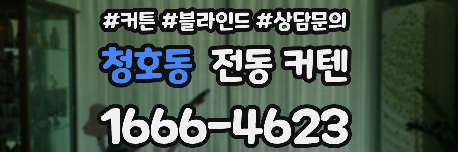청호동 전동 커텐