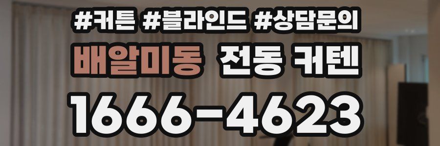 배알미동 전동 커텐