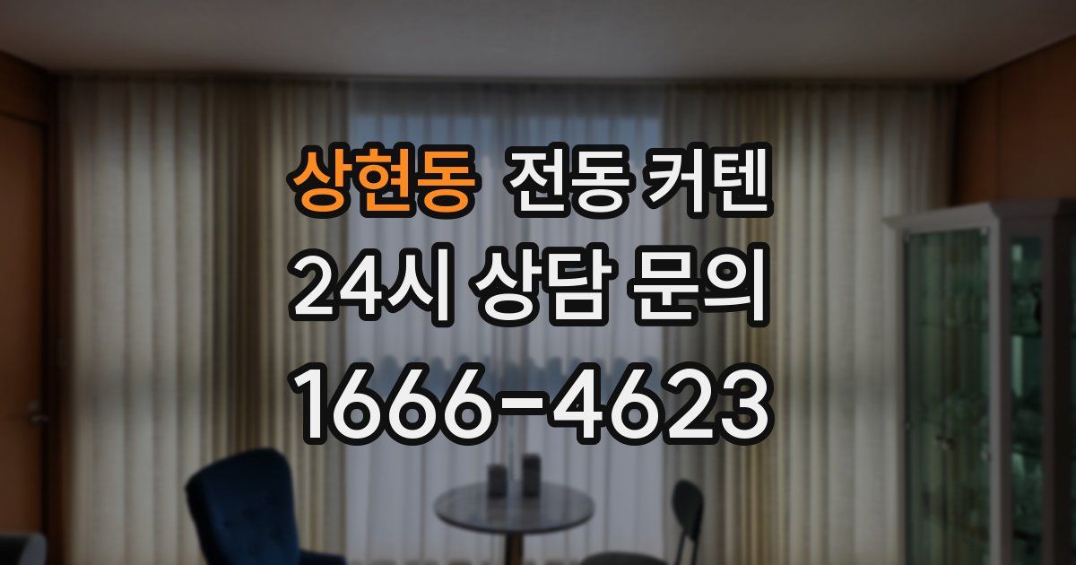 상현동 전동 커텐