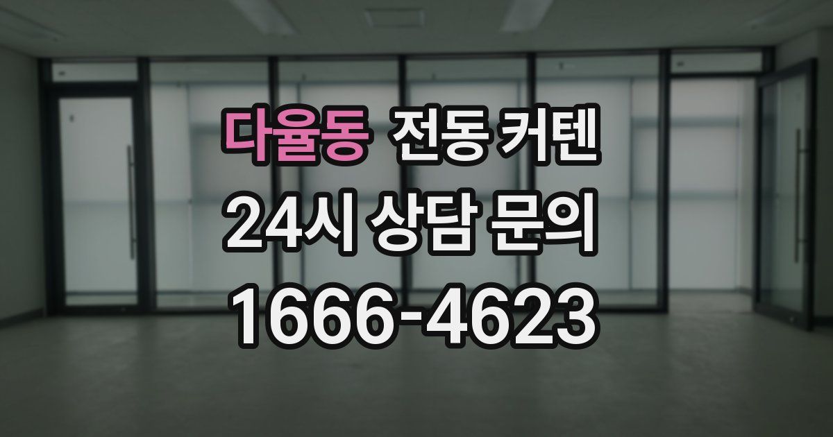 다율동 전동 커텐