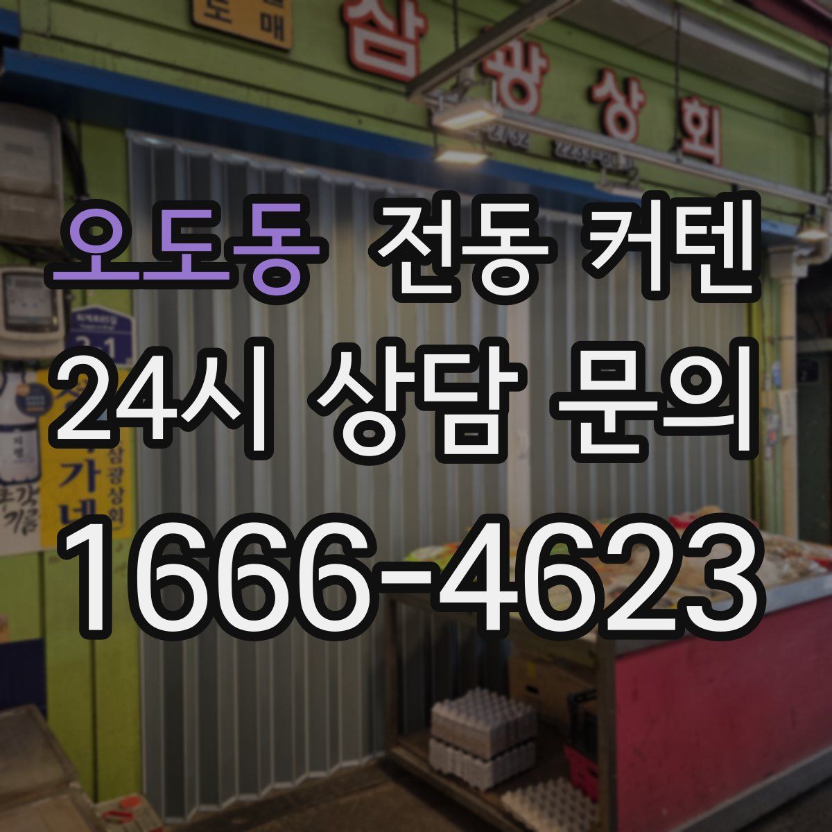 오도동 전동 커텐
