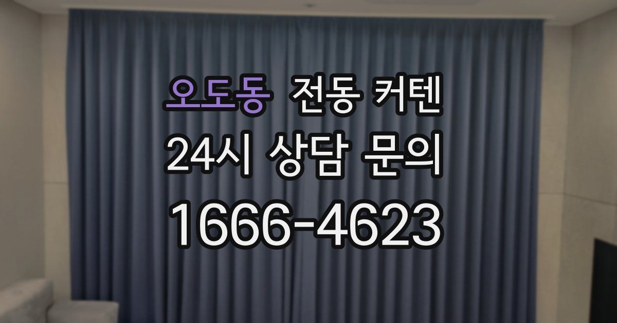 오도동 전동 커텐