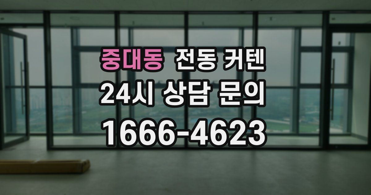 중대동 전동 커텐