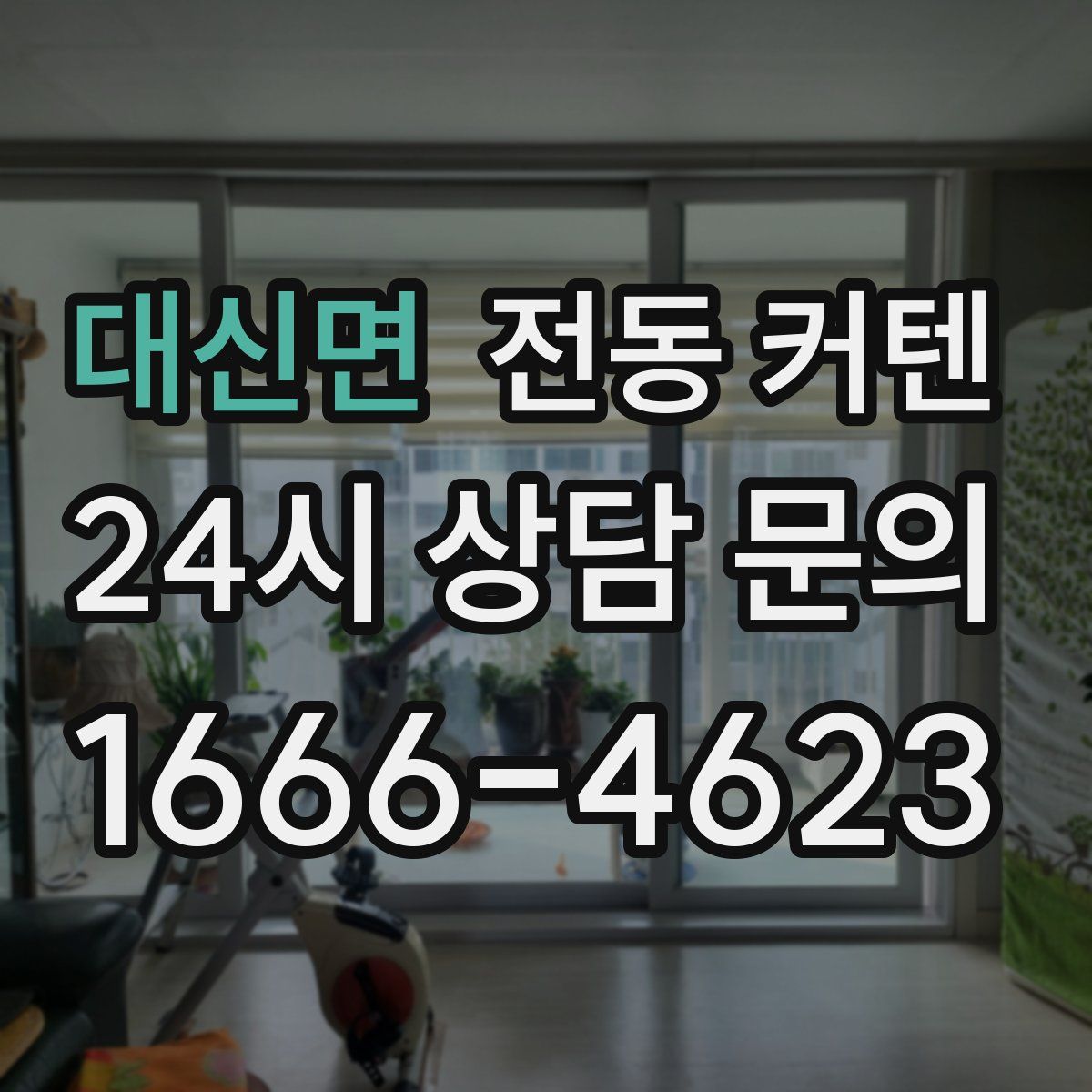 대신면 전동 커텐