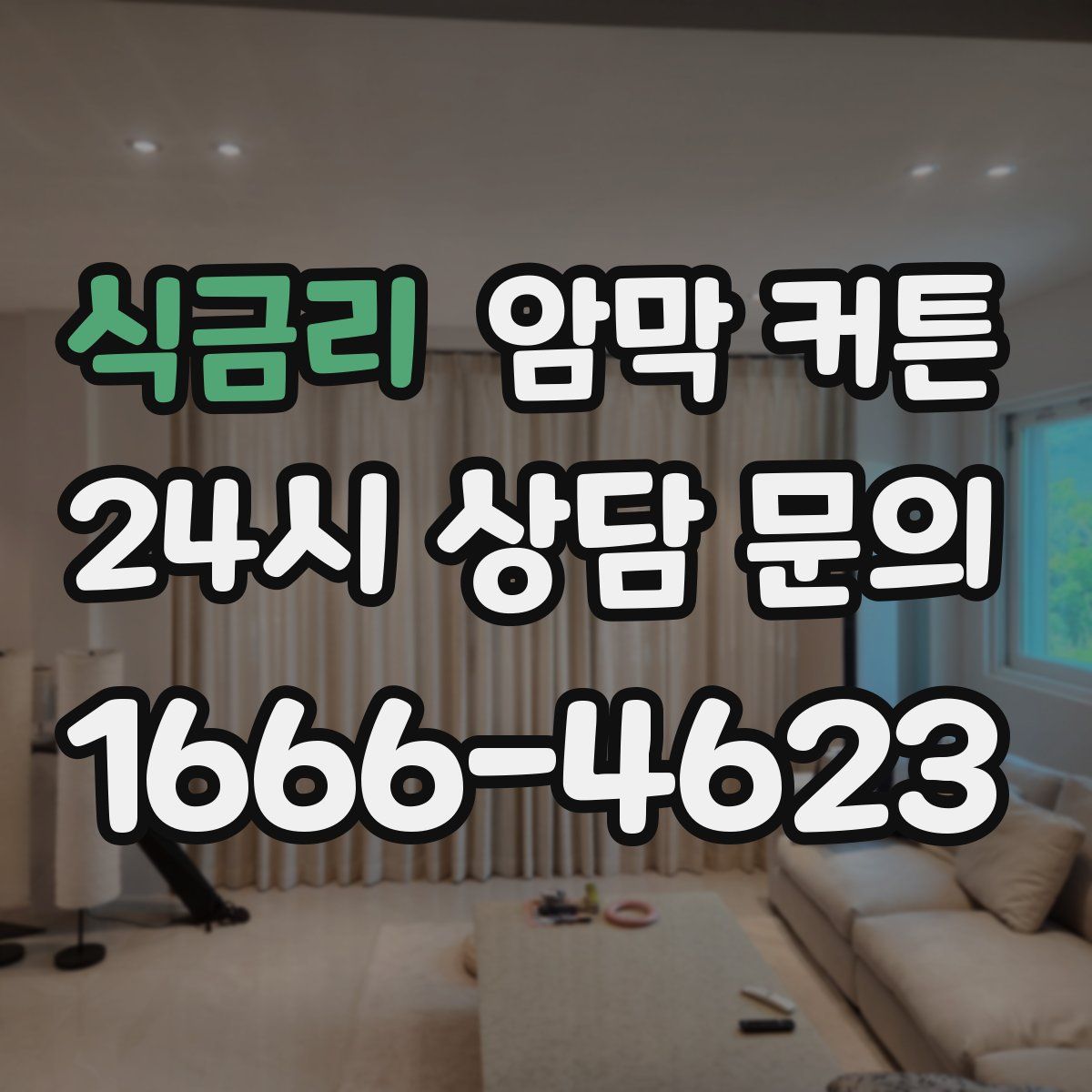 식금리 암막 커튼