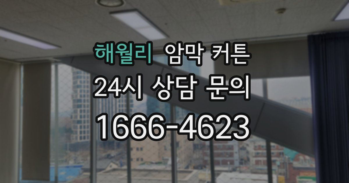 해월리 암막 커튼