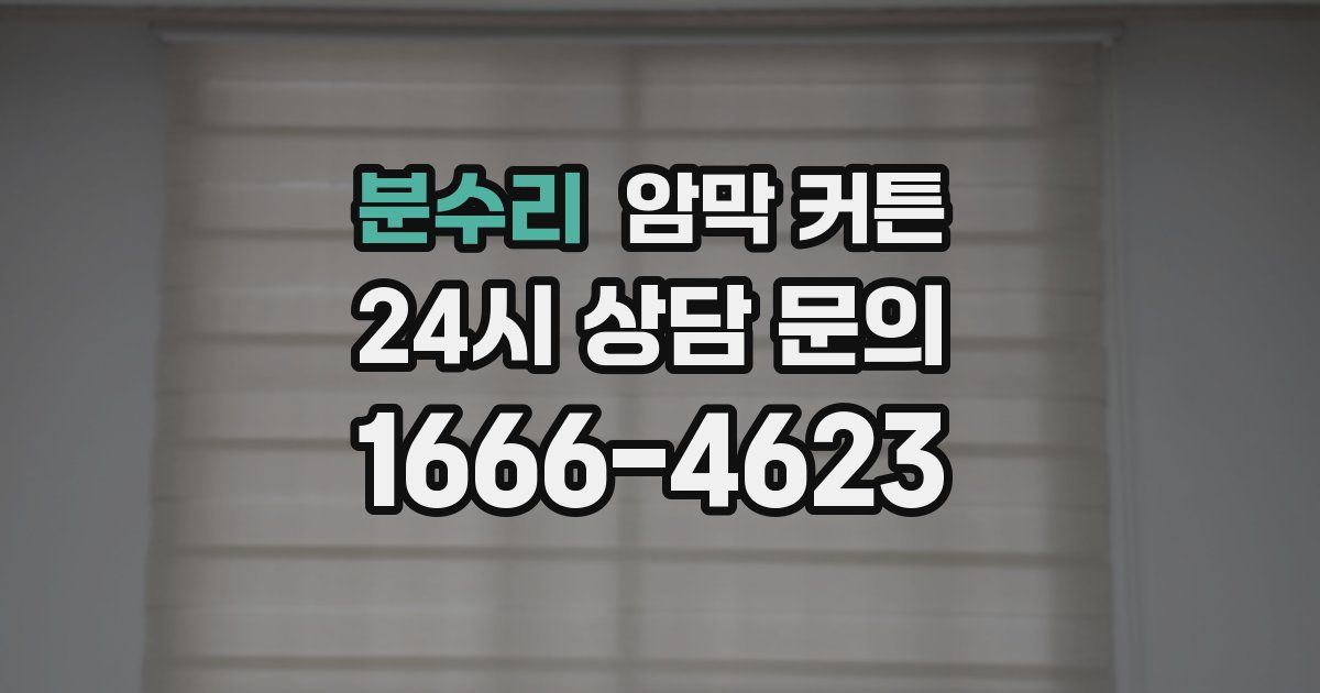 분수리 암막 커튼