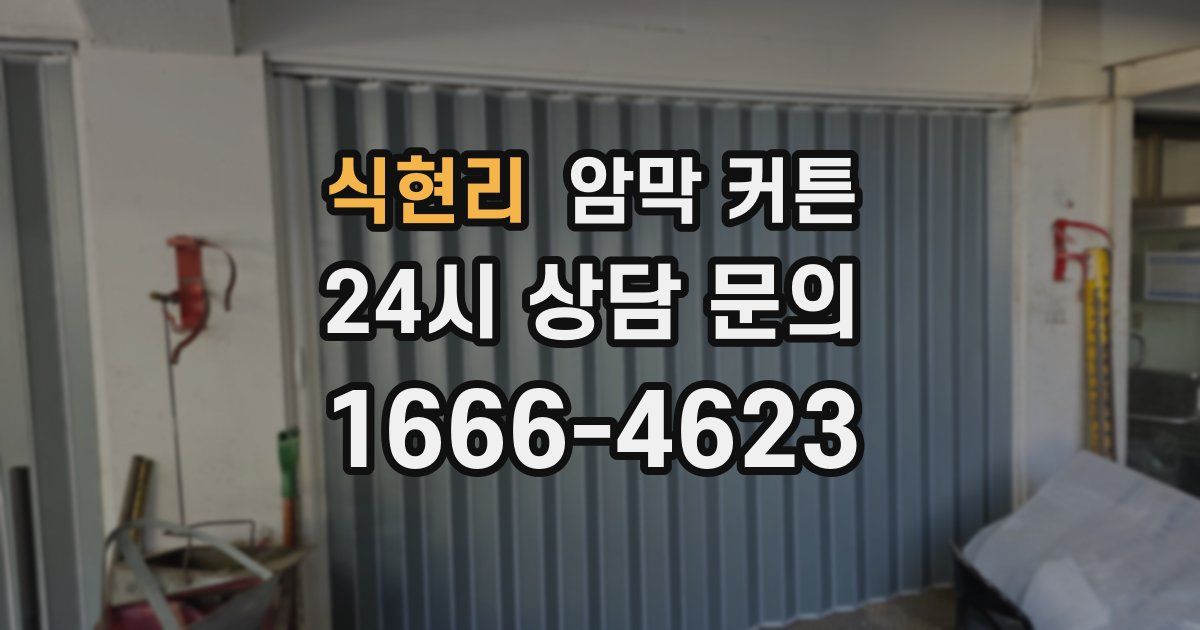 식현리 암막 커튼