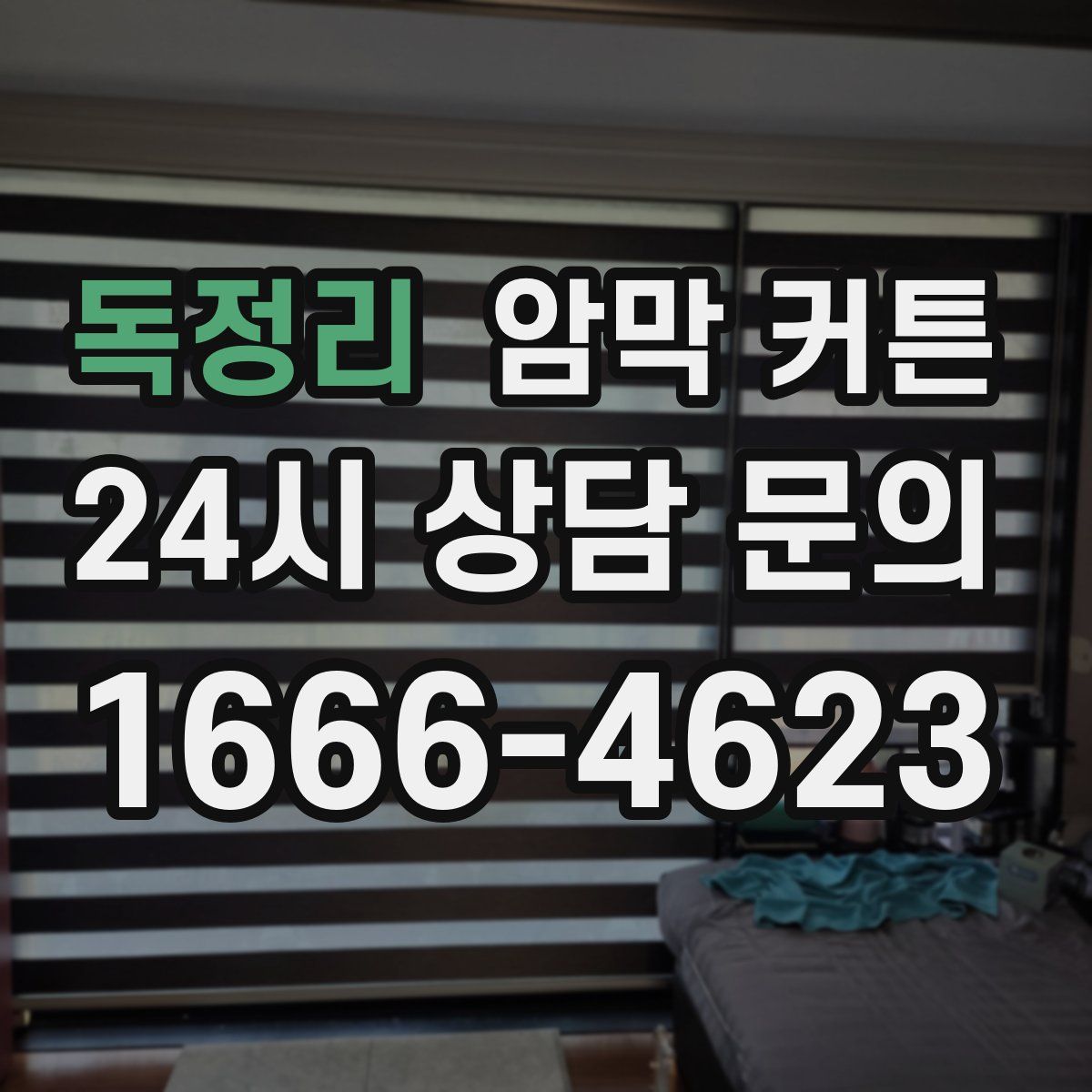 독정리 암막 커튼