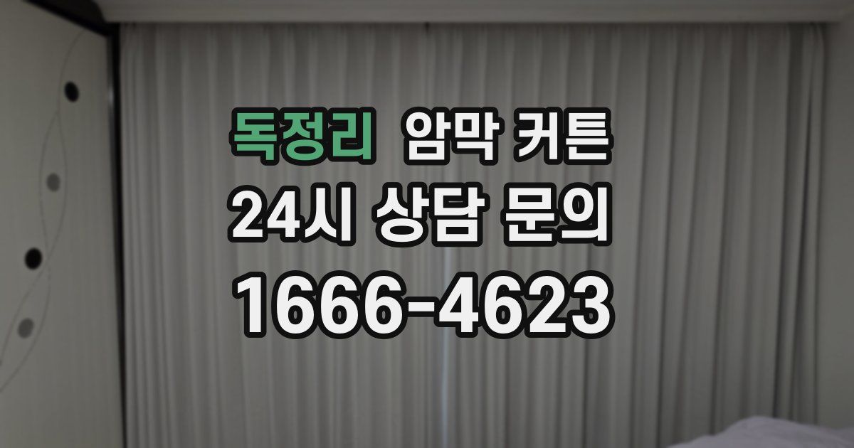 독정리 암막 커튼
