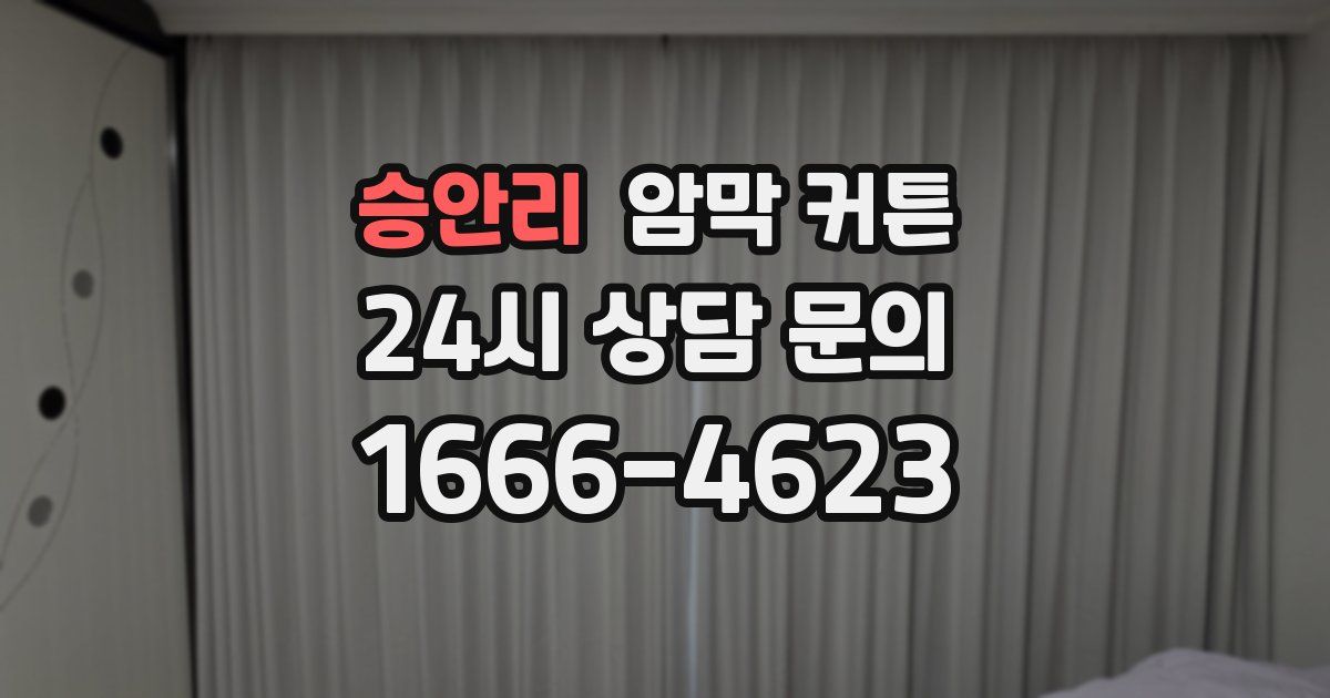 승안리 암막 커튼