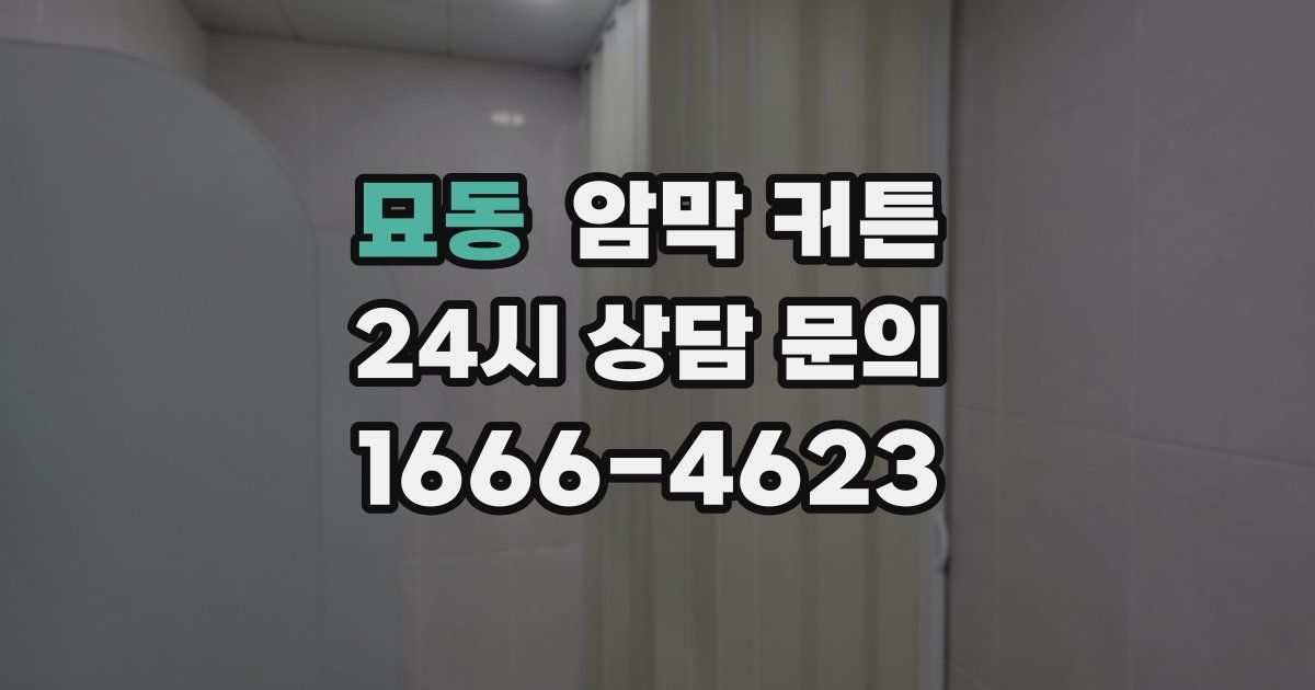 묘동 암막 커튼