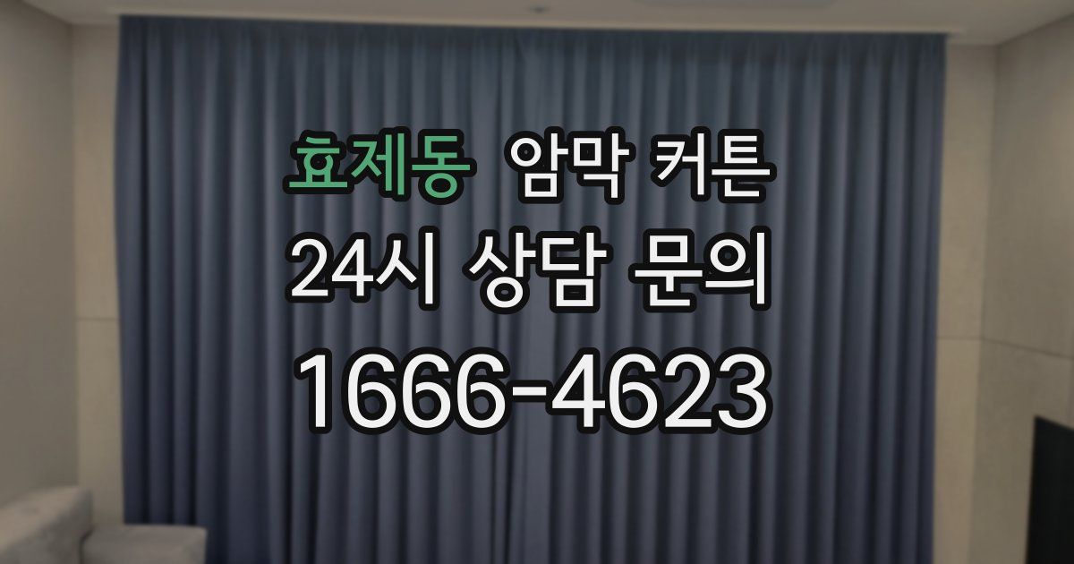 효제동 암막 커튼