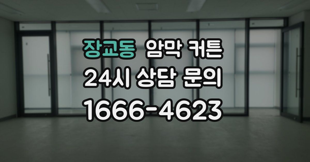 장교동 암막 커튼