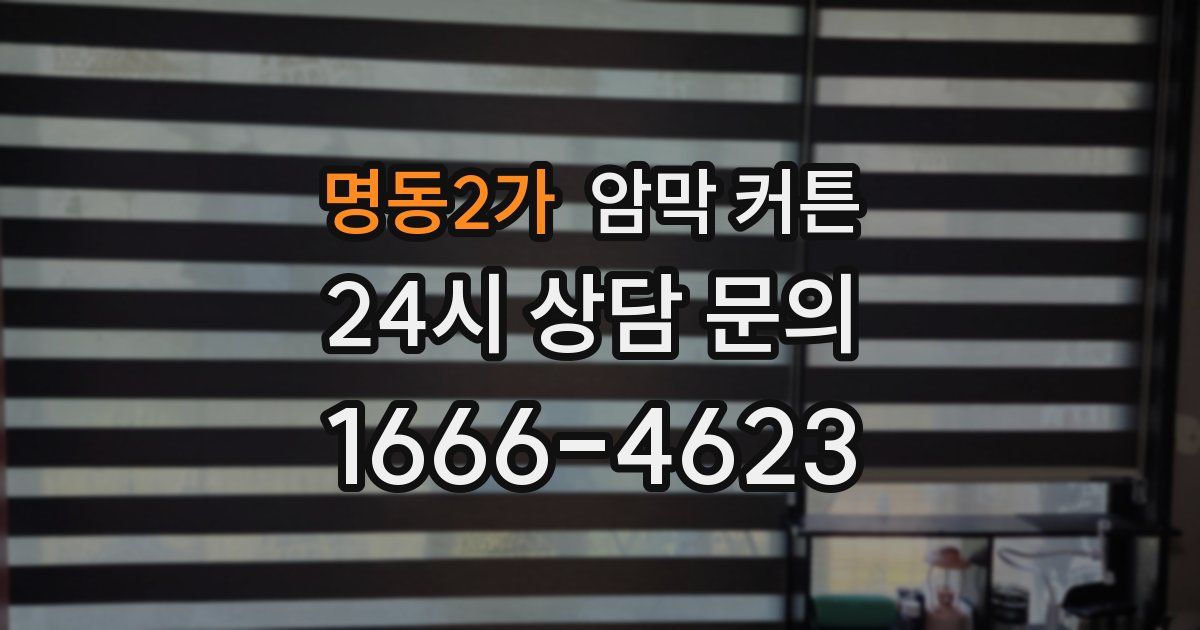 명동2가 암막 커튼