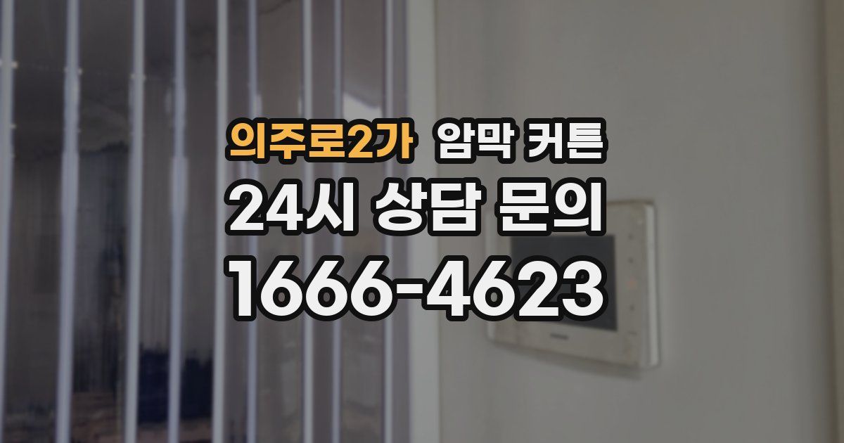 의주로2가 암막 커튼
