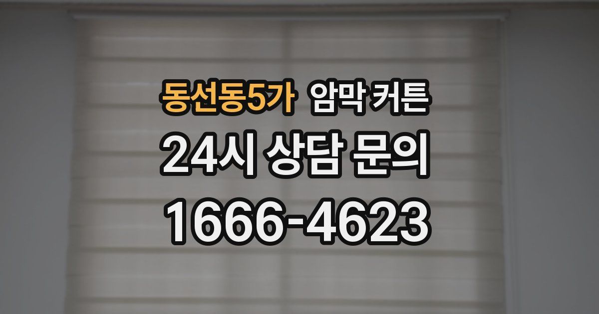 동선동5가 암막 커튼