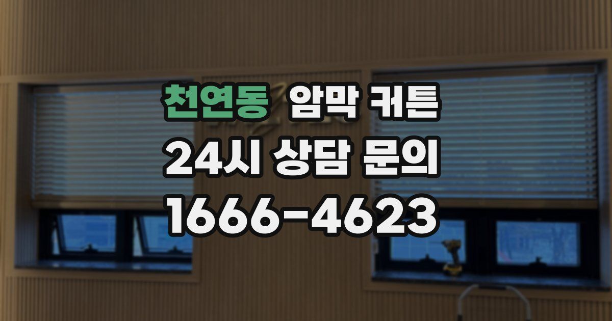 천연동 암막 커튼