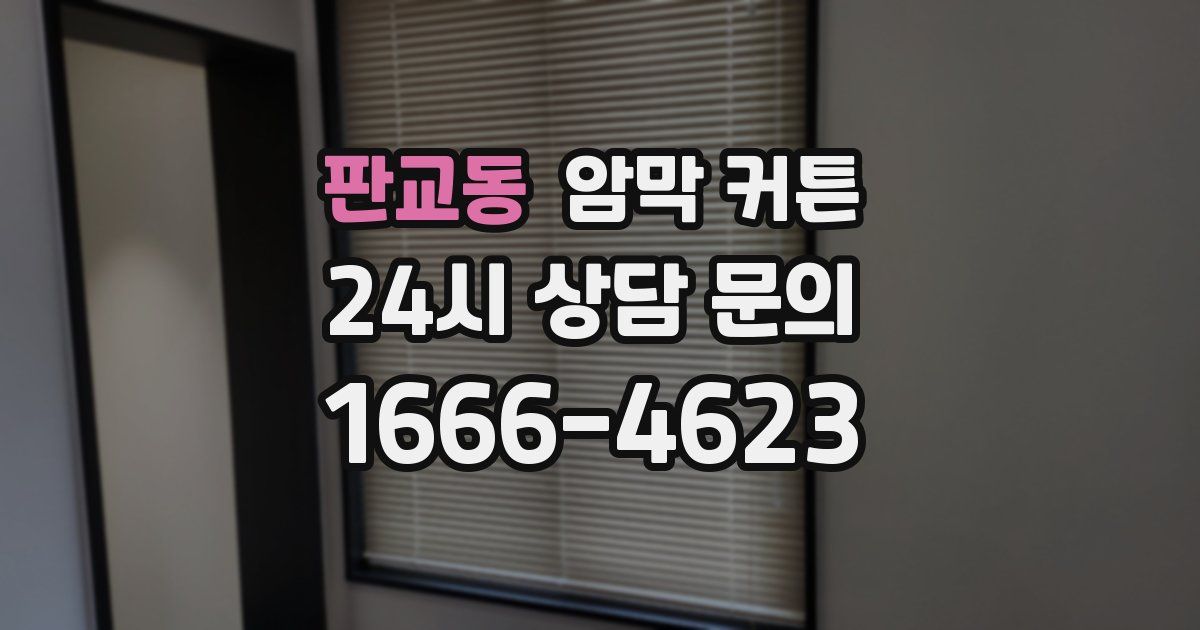판교동 암막 커튼