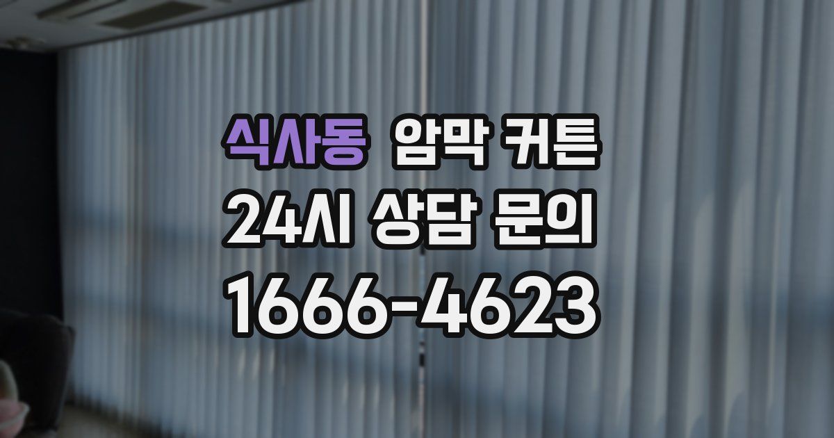 식사동 암막 커튼