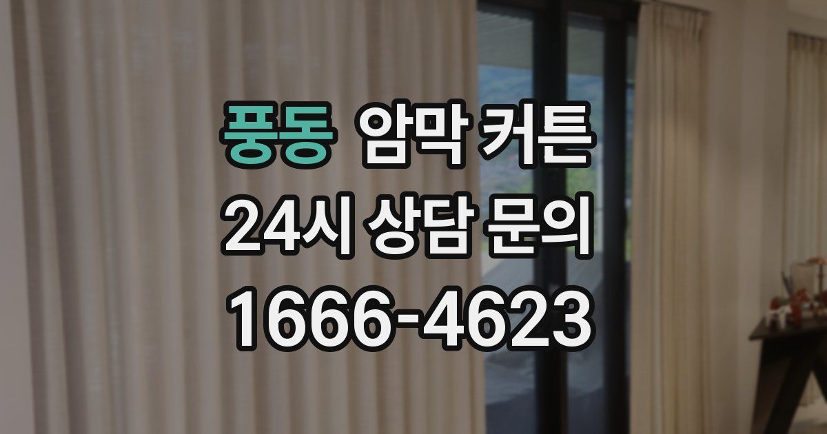 풍동 암막 커튼