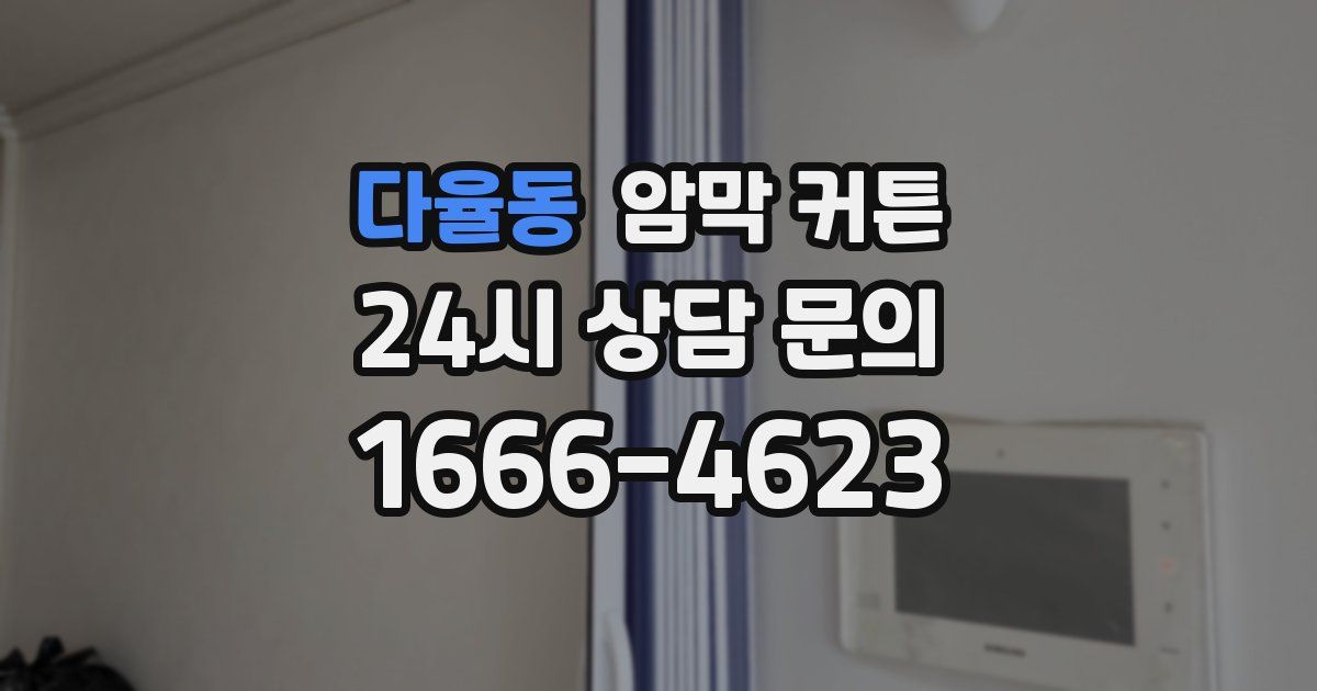 다율동 암막 커튼
