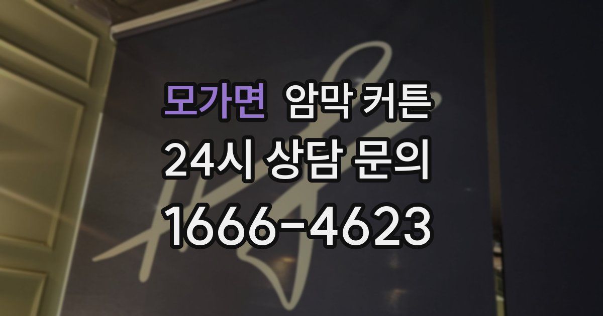 모가면 암막 커튼