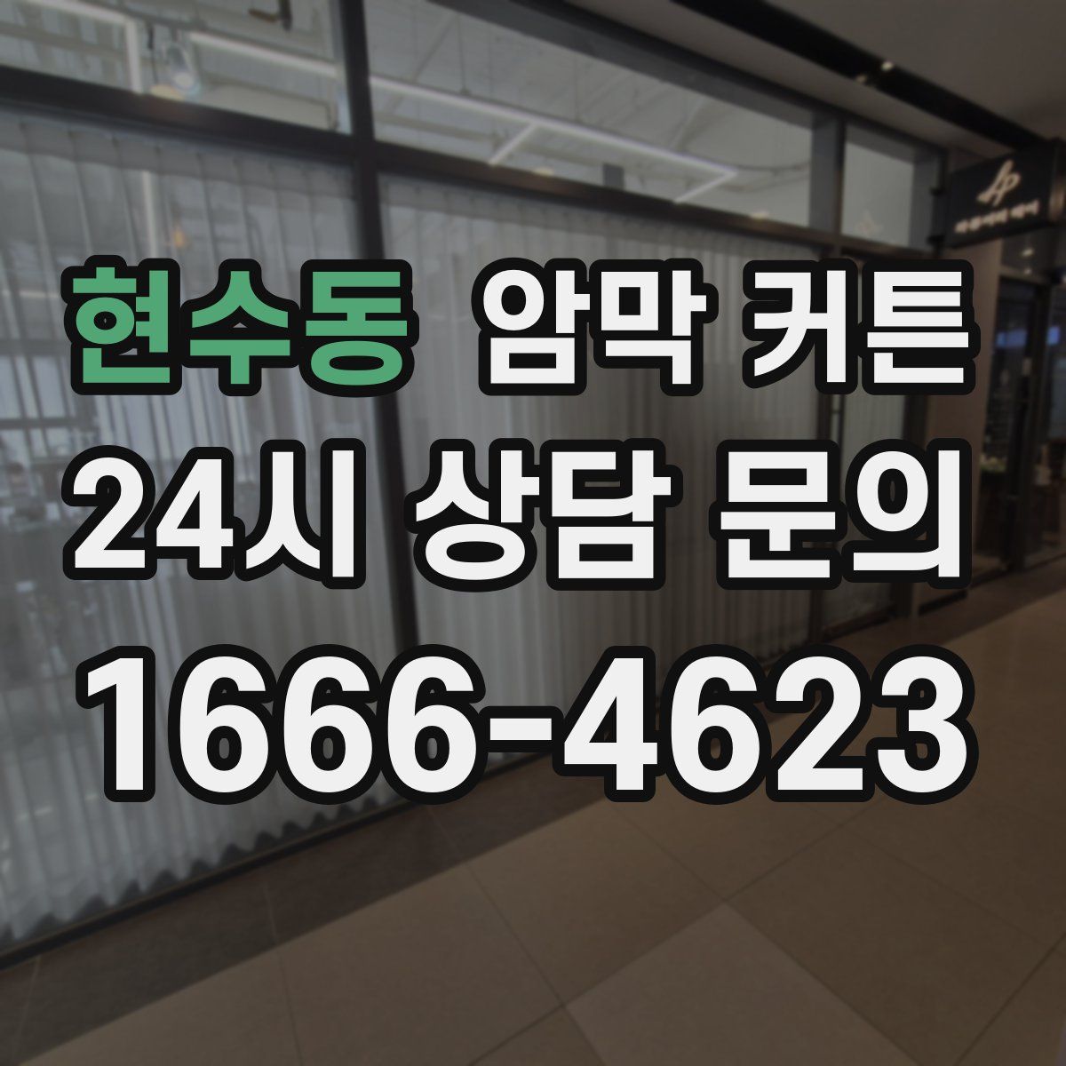 현수동 암막 커튼