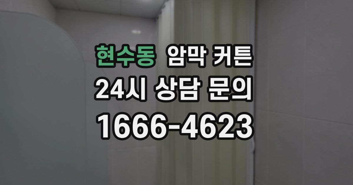 현수동 암막 커튼