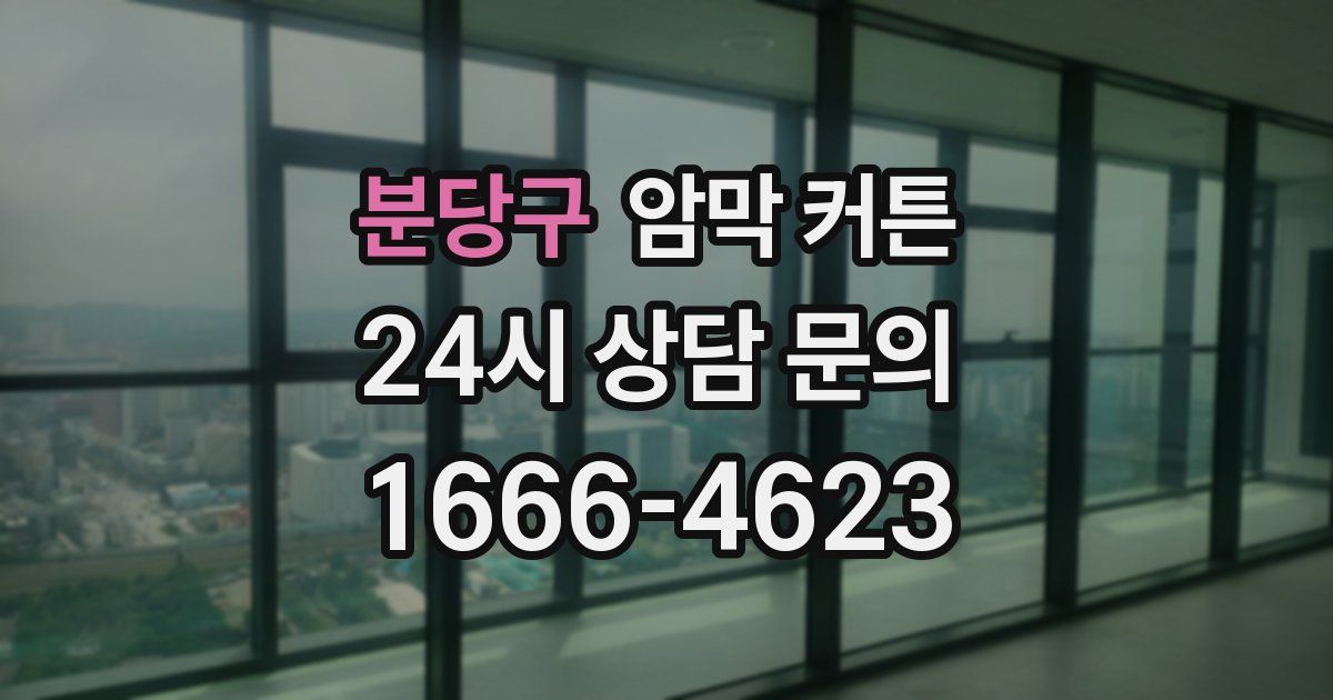 분당구 암막 커튼