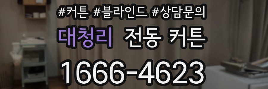 대청리 전동 커튼