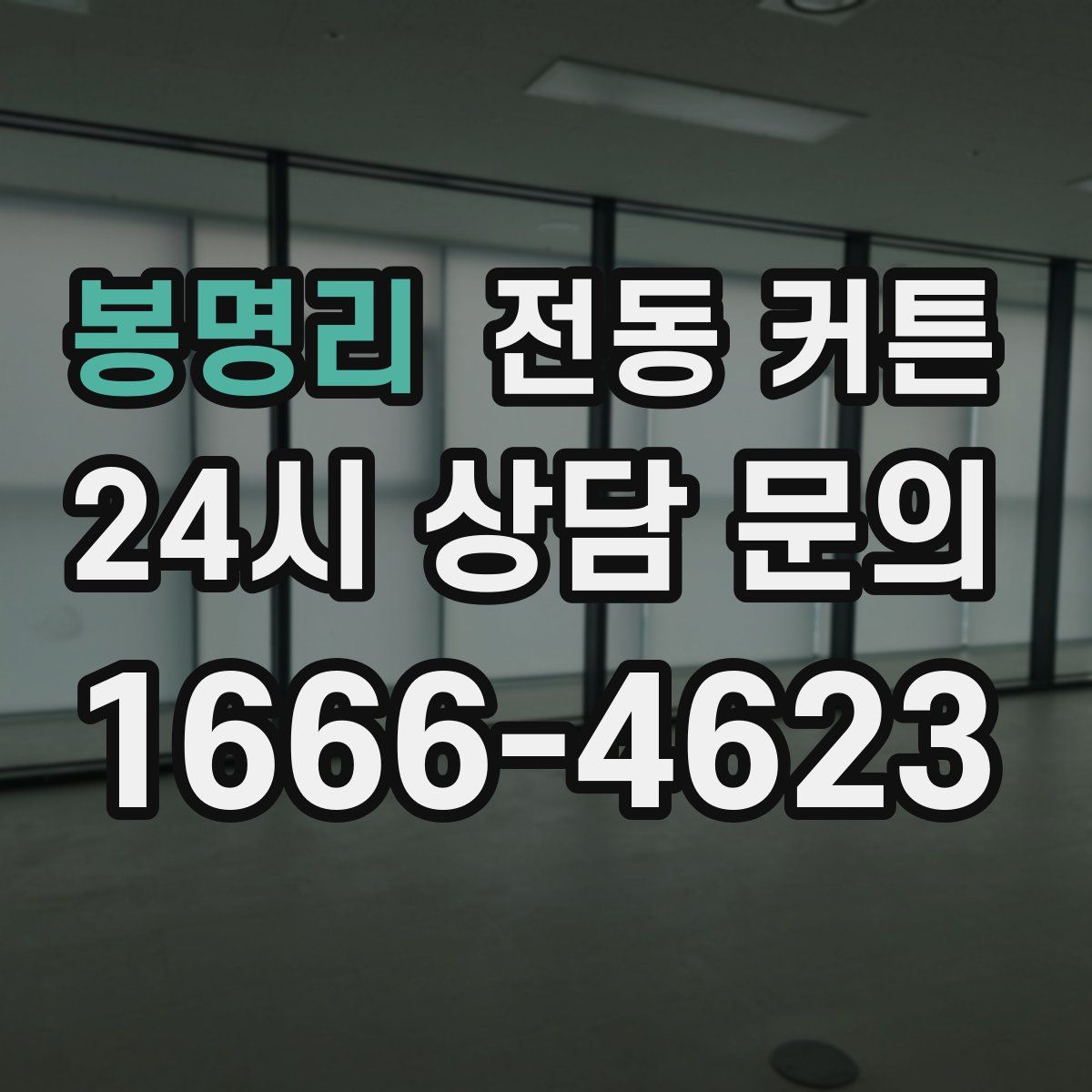봉명리 전동 커튼