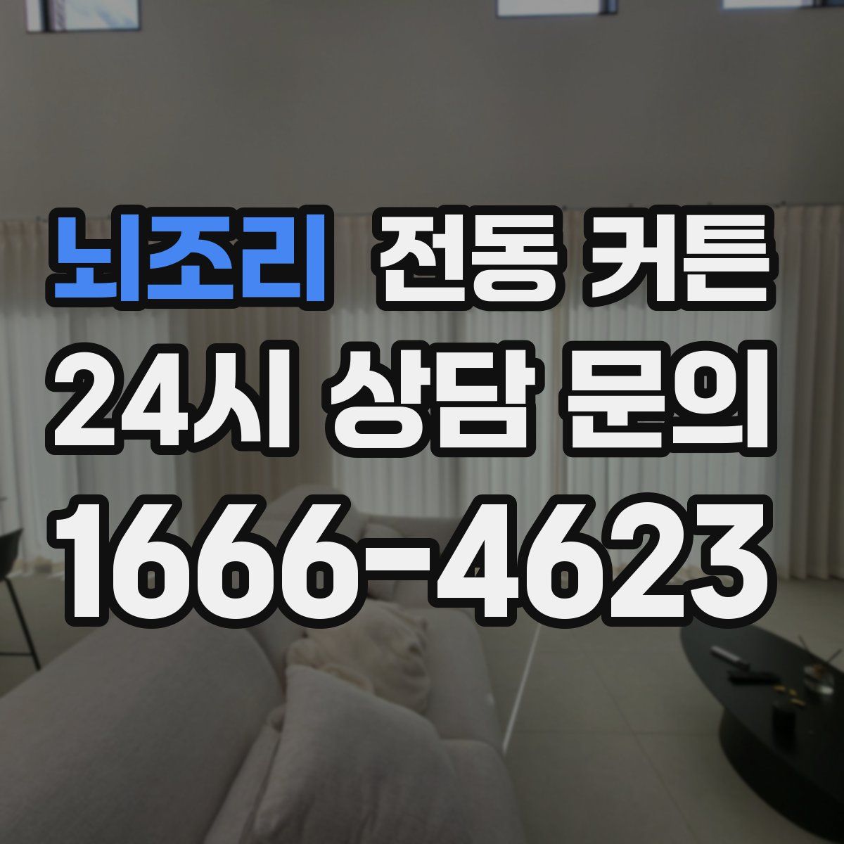 뇌조리 전동 커튼