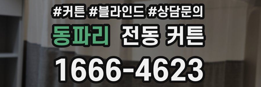 동파리 전동 커튼