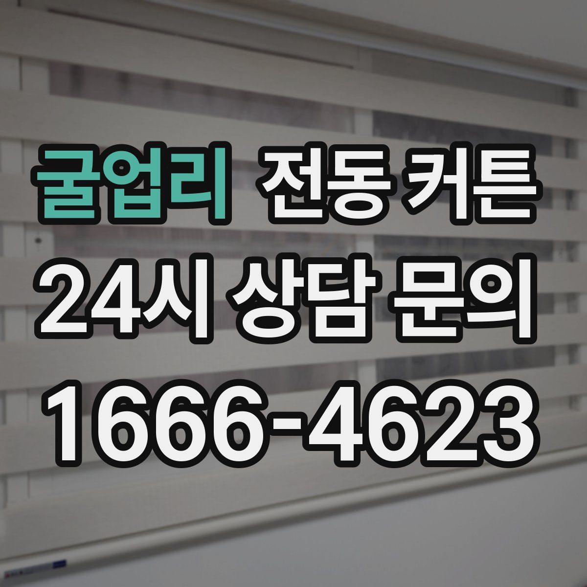 굴업리 전동 커튼