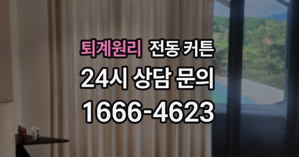 퇴계원리 전동 커튼